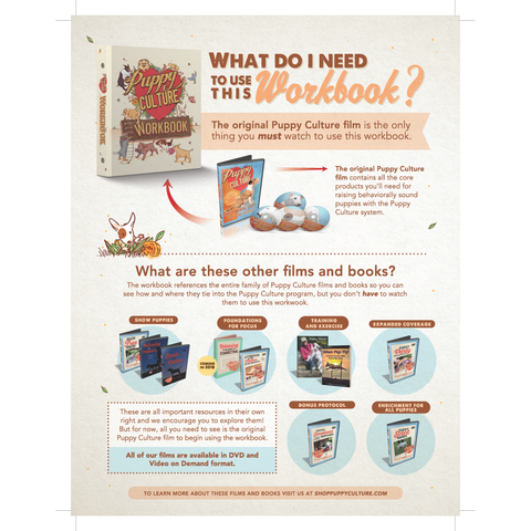PUPPY CULTURE WORKBOOK + DVD BUNDLE - FOR BREEDERS (DVD format)